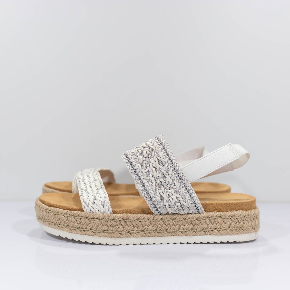 Sun + Stone Karli Sling Back Wedge Flatform Sandal - Picture 4 of 13